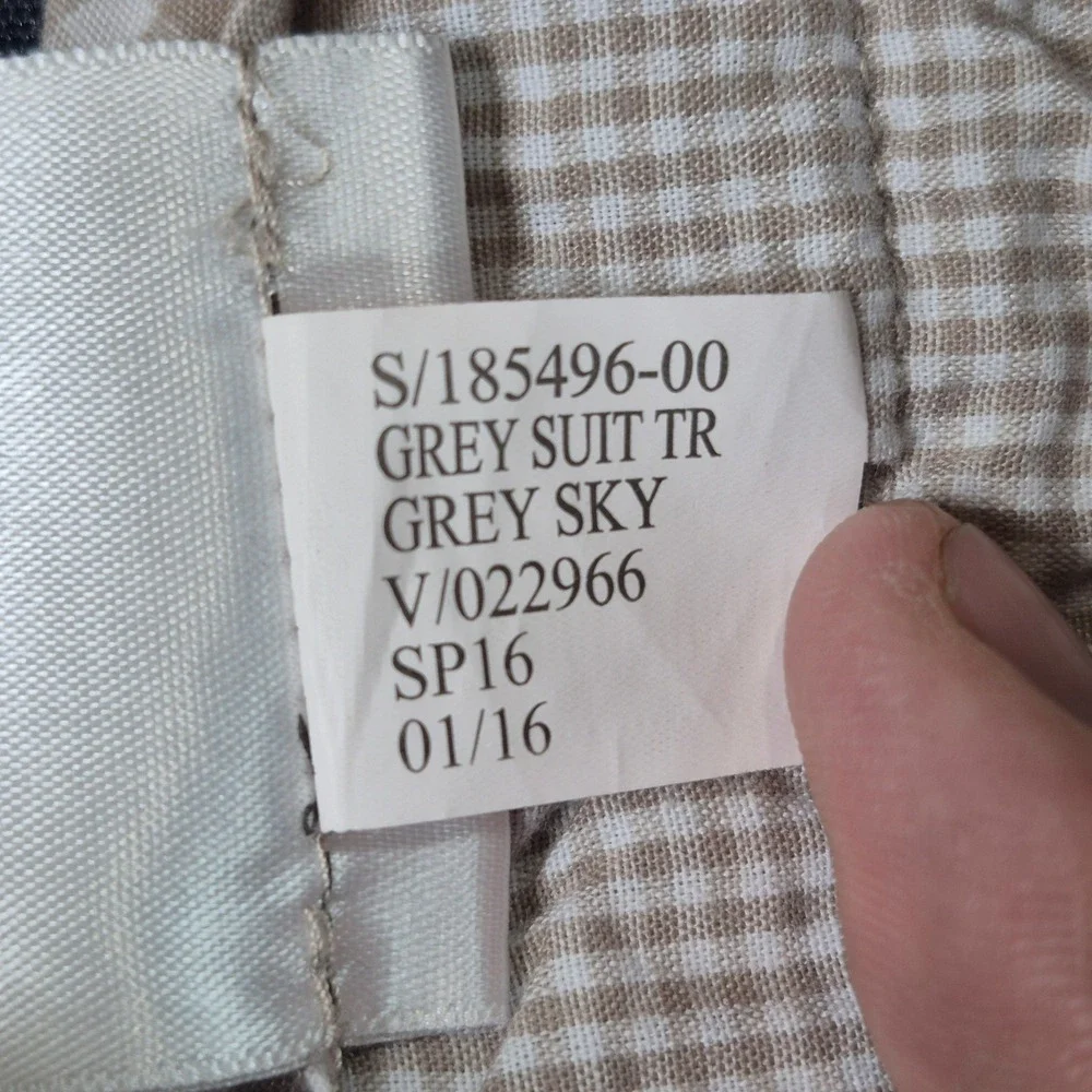 Banana Republic 100% Linen Dress Pants Mens 32x27 Gray Modern Slim Fit